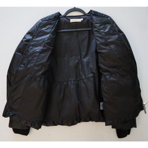 Tory Burch 32141576 Women's Sz M Black Quilted Down Michelle Puffer Jacket $475 - Picture 12 of 13